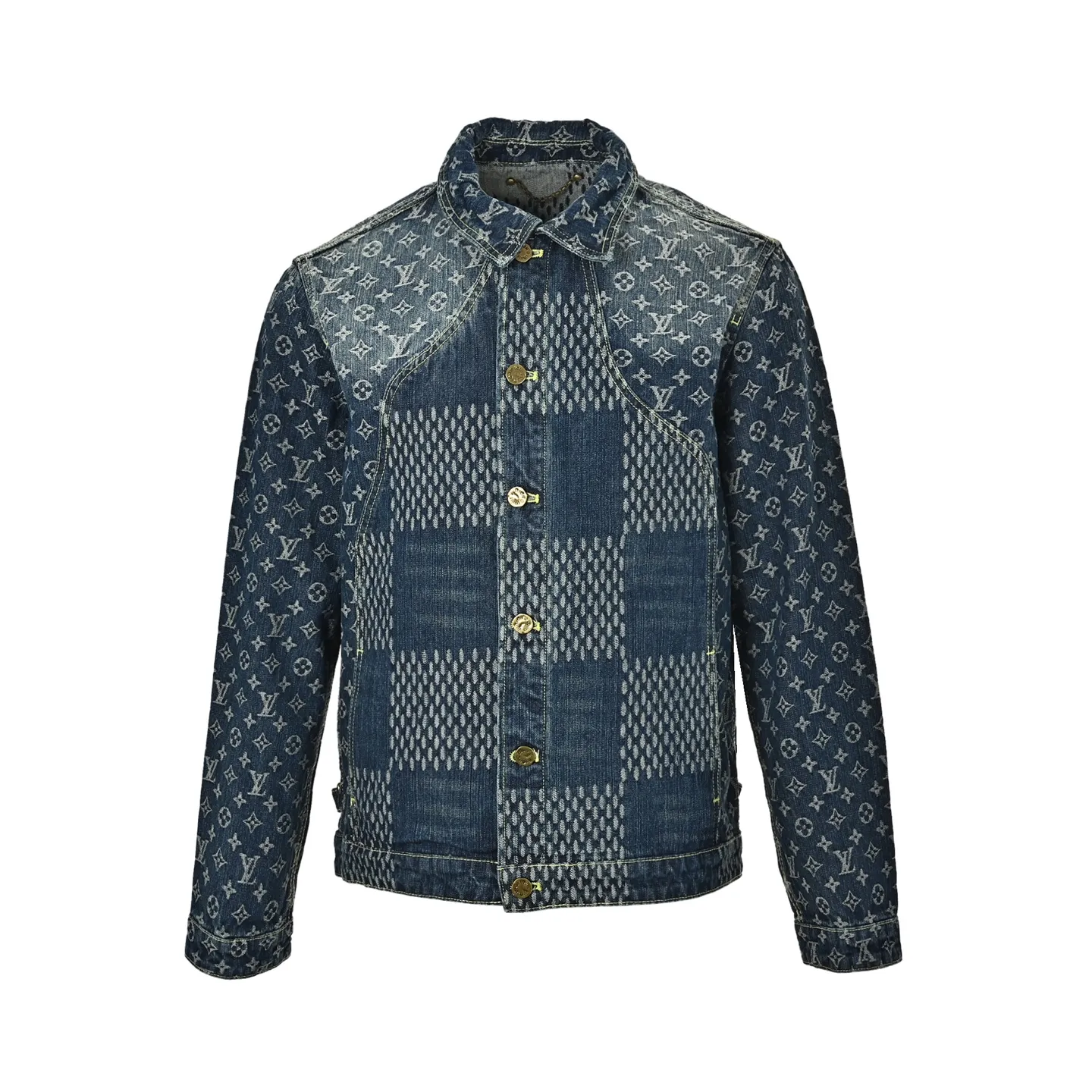 Louis Vuitton/Louis Vuitton Classic checkerboard washed denim jacket jacket